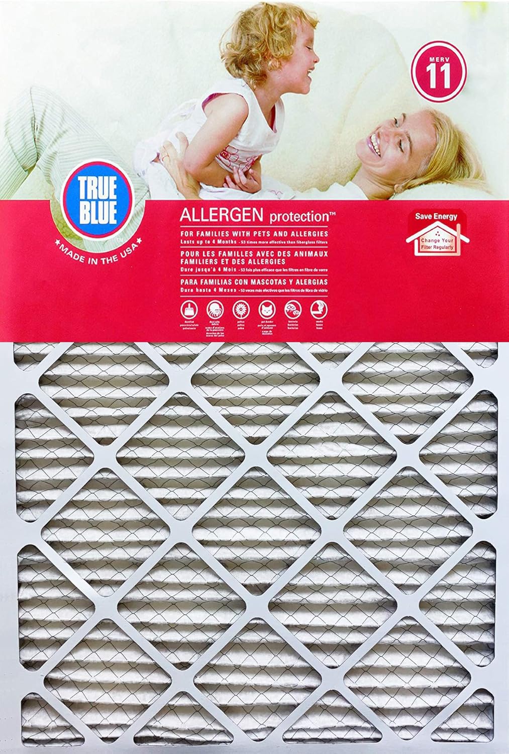 True Blue 320301.4 Allergen Air Filter for Clean Air Quality