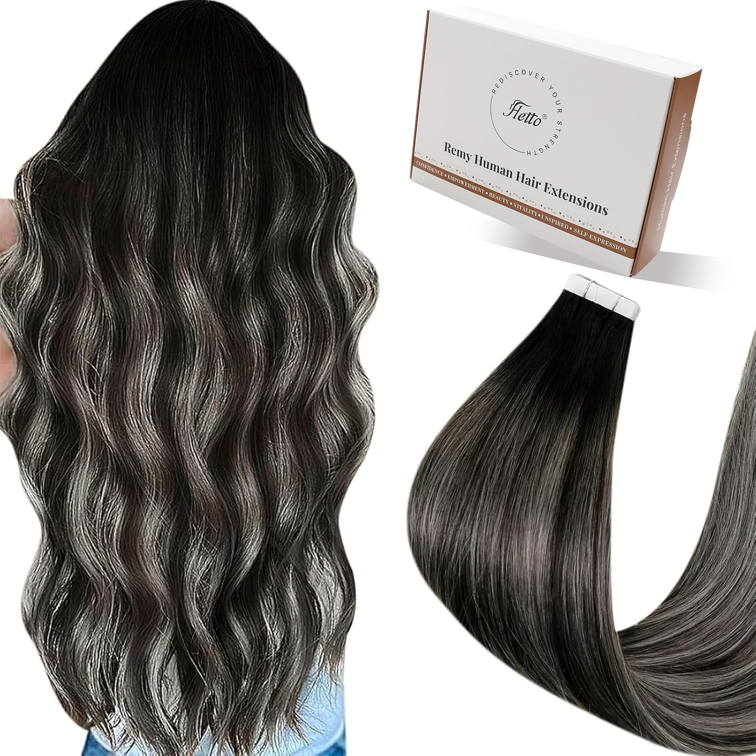 Hetto Tape in Hair Extensions for Stunning Balayage Looks