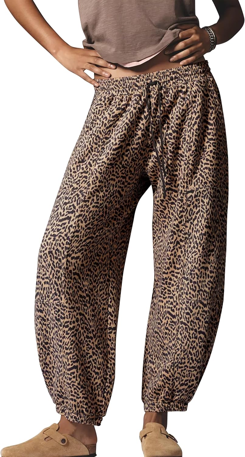 Leopard Pants Women Baggy Sweatpants for Casual Comfort