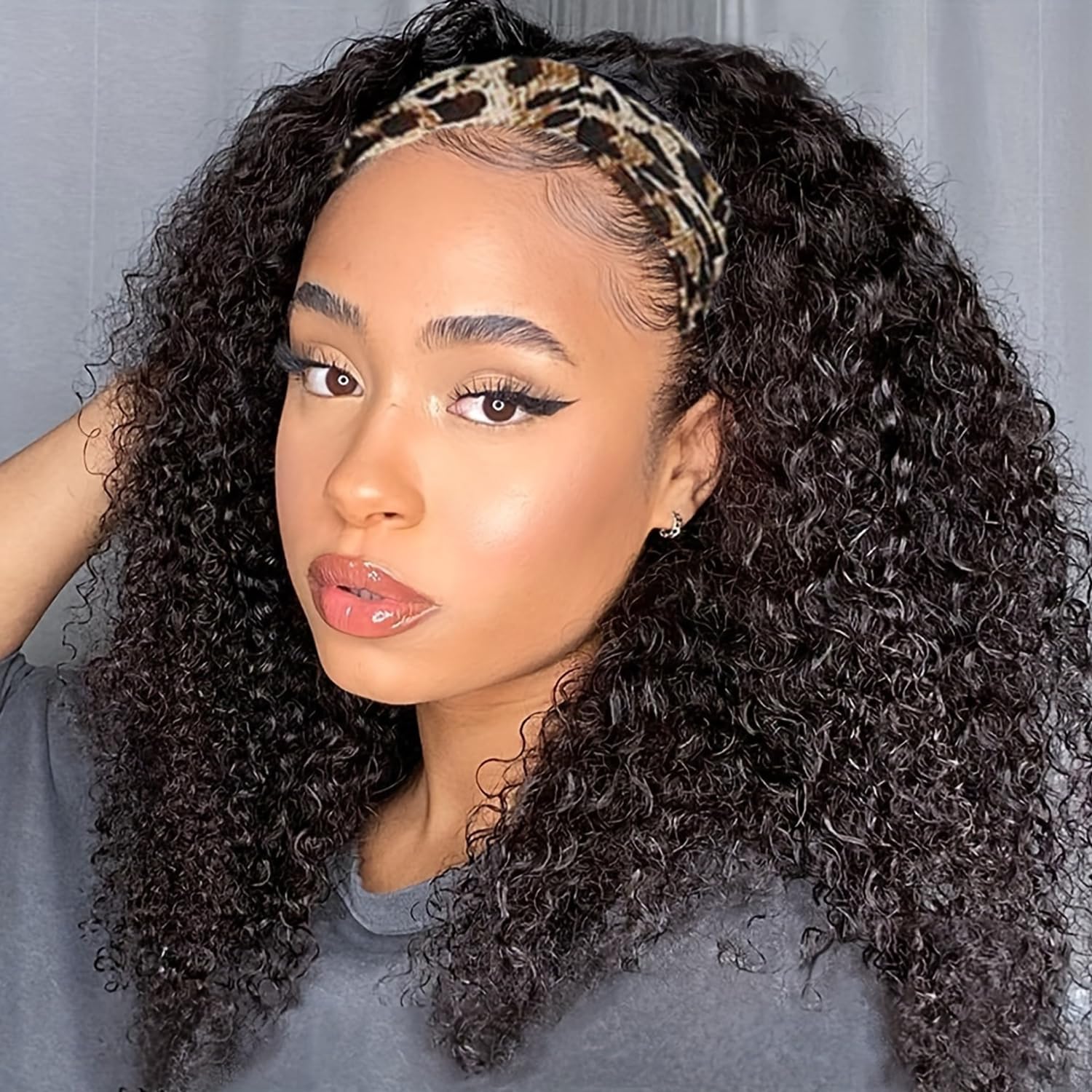 Kinky Curly Headband Wig for Black Women - 24Inch Natural Style