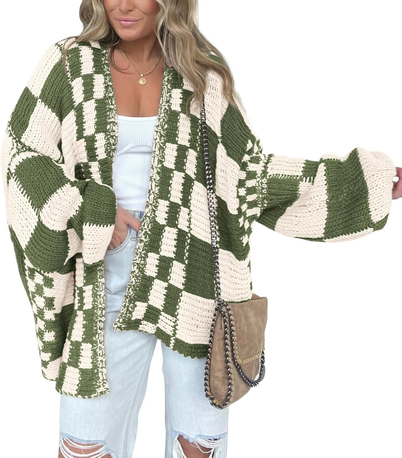 BTFBM Casual Cardigan Sweater for Women - Trendy Fall Outwear
