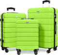 Apple Green 3-Piece Hardshell Luggage Set - 20/24/28 in