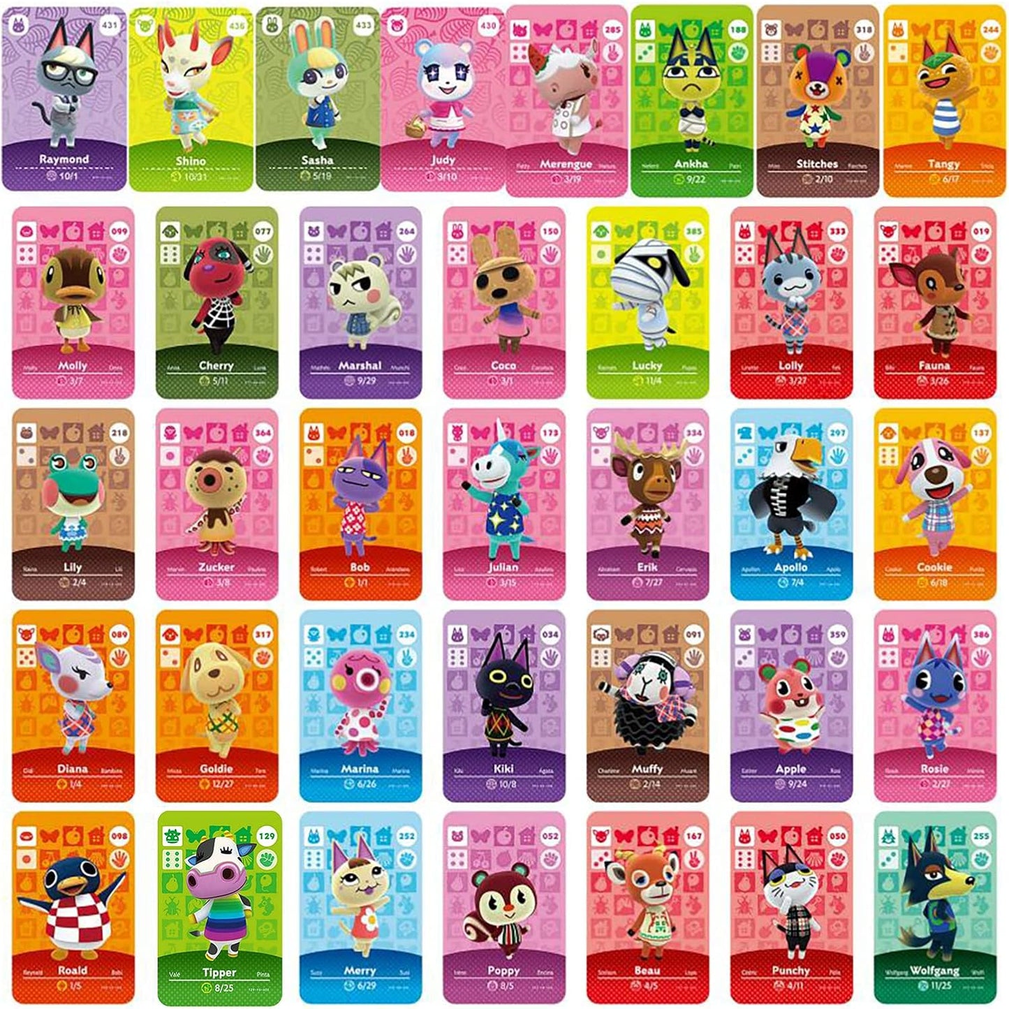 36Pcs NFC Mini Animal Cards for Fun and Interactive Sharing