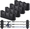 Horizontal Fishing Rod Holder 3-Rod Wall Rack - Compact Boat Mount