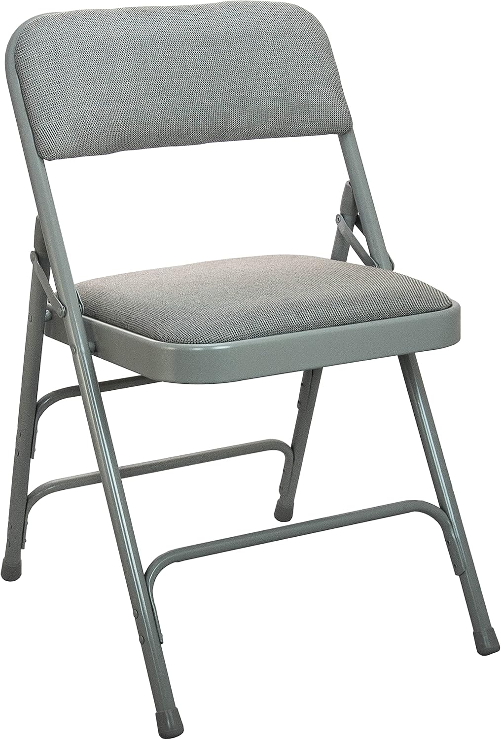 Comfortable Grey Padded Folding Chair by BizChair