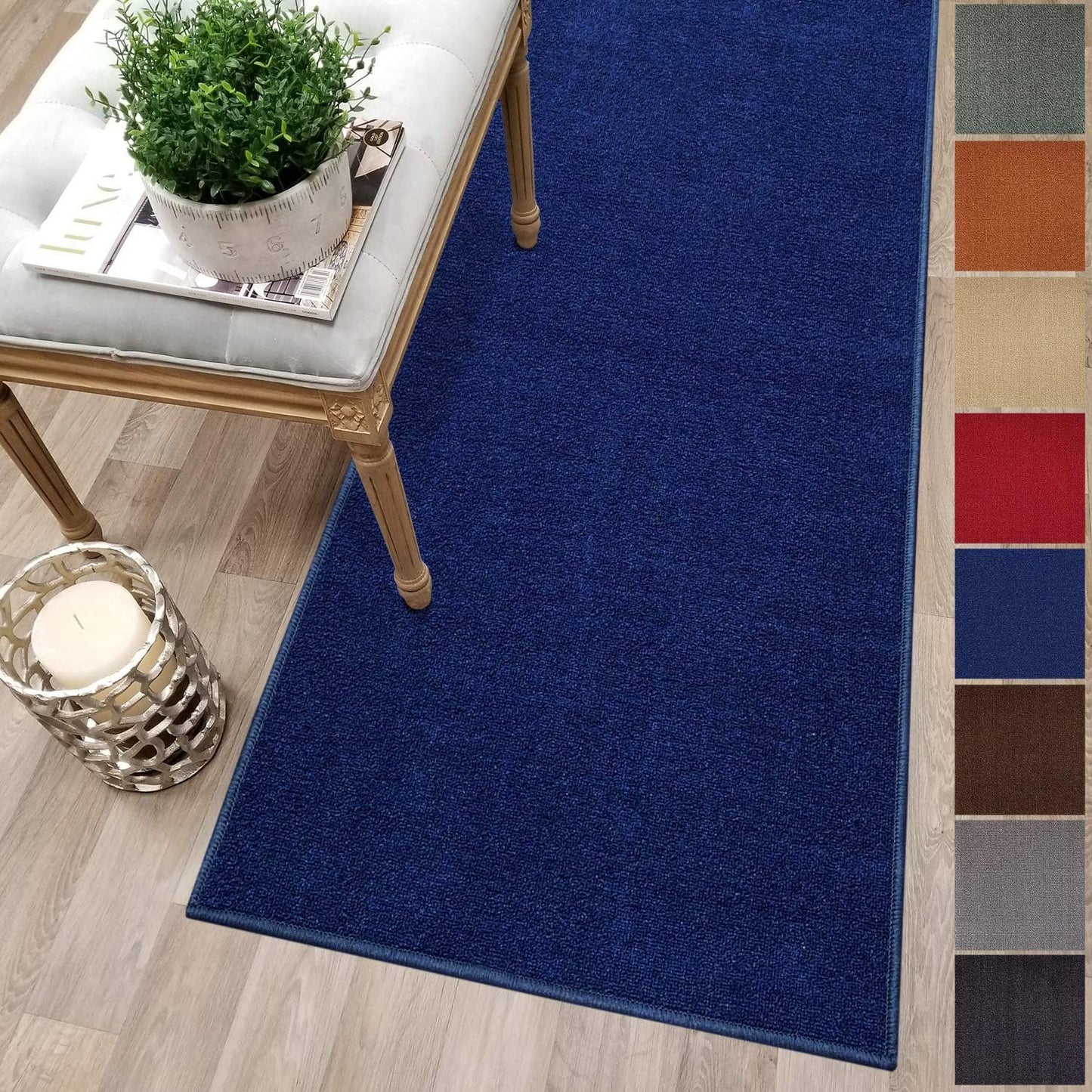 Kapaqua Custom Size Non-Slip Hallway Stair Runner Rug Carpet