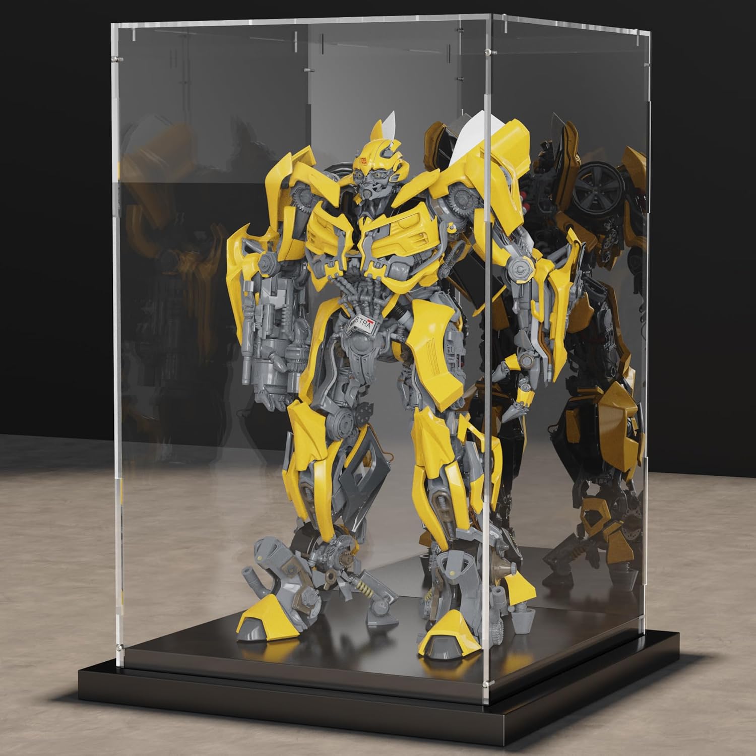 Putros Acrylic Display Case for Collectibles with Mirror Back