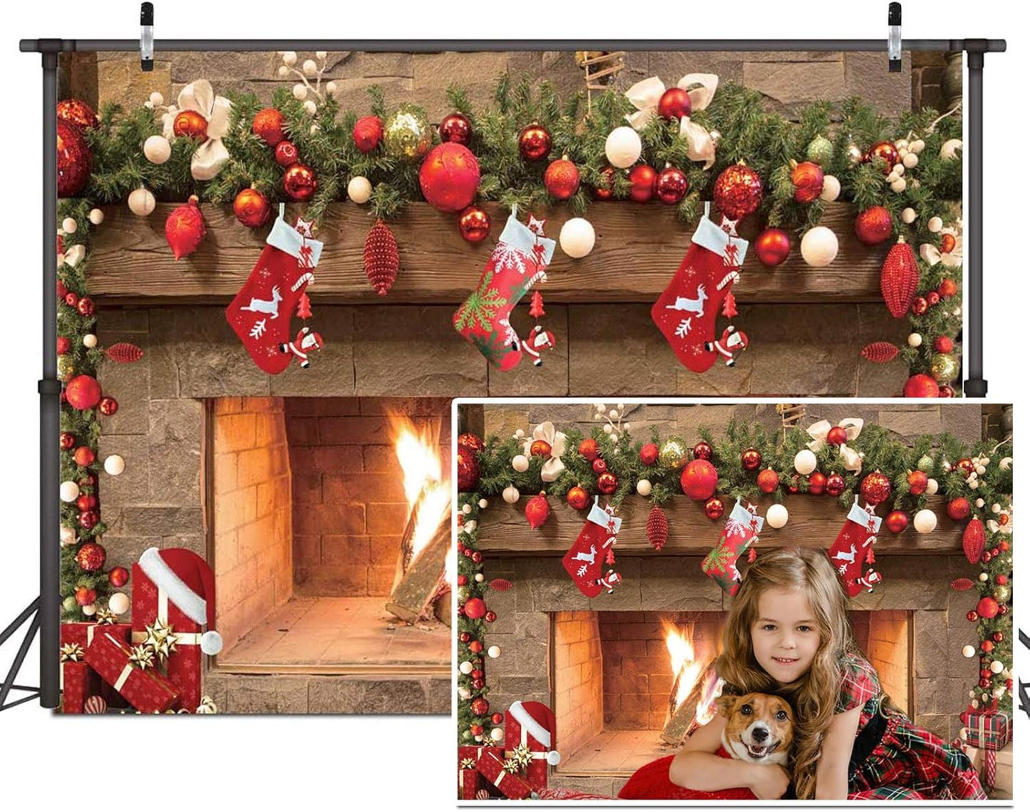 Dudaacvt 12x10ft Christmas Photography Backdrops for Parties