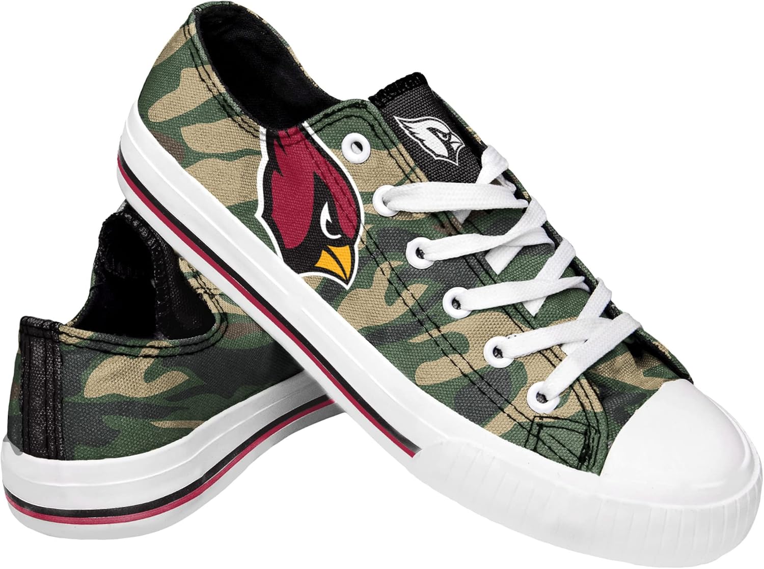 FOCO Women's NFL Camo Low Top Canvas Sneakers for Fans