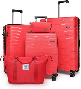 Cosbarn Luggage Sets 5 Piece with Upgraded Spinner Wheels
