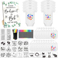 Baby Bib Bodysuit Baby Shower Set - DIY Game & Feeder Bibs