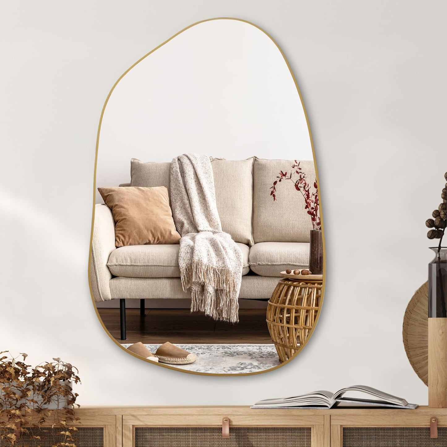 PERFNIQUE Irregular Wall Mirror - Unique Asymmetrical Design