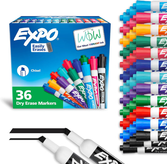 EXPO 36ct Low-Odor Markers - Vibrant Colors for Versatile Use!