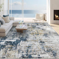 8x10 Area Rugs for Living Room - Washable Modern Abstract Low Pile Rug