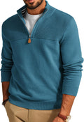 PJ PAUL JONES Men's Quarter Zip Sweater for Classic Casual Style