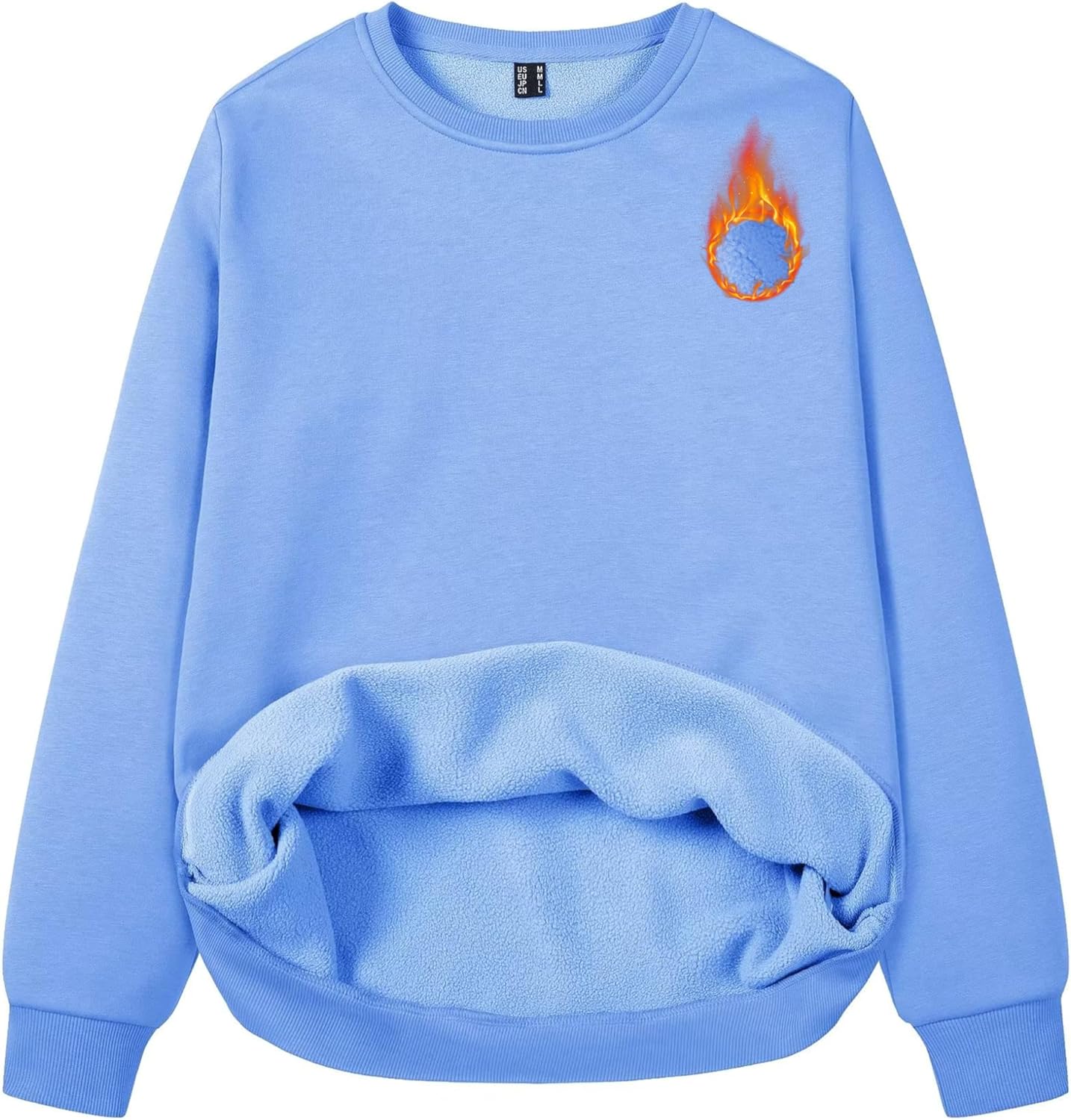 MAGCOMSEN Women's Fleece Lined Sweatshirt for Cozy Comfort