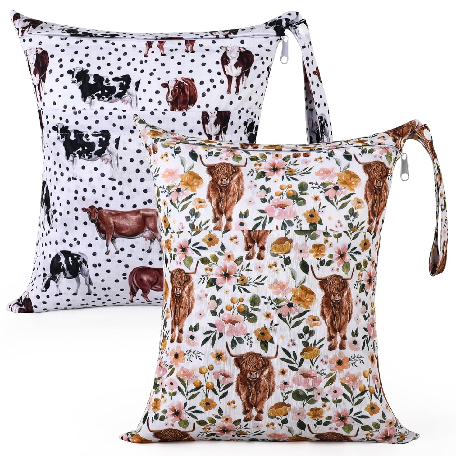 Waterproof Cloth Diaper Wet Bag - 2pcs Set