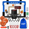 East Blue Indoor Basketball Hoop for Kids - Double Electronic