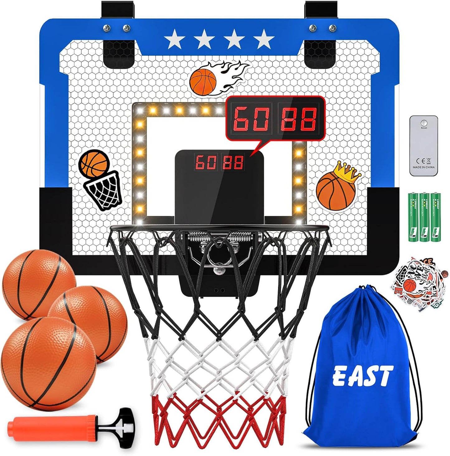 Indoor Basketball Hoop for Kids with Double Scoreboard Fun