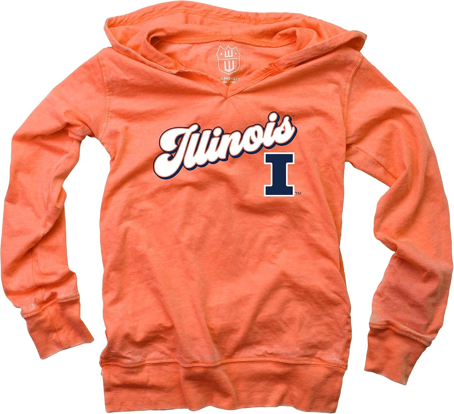 NCAA Girls V-Neck Hoodie Tee by Wes and Willy for Comfort