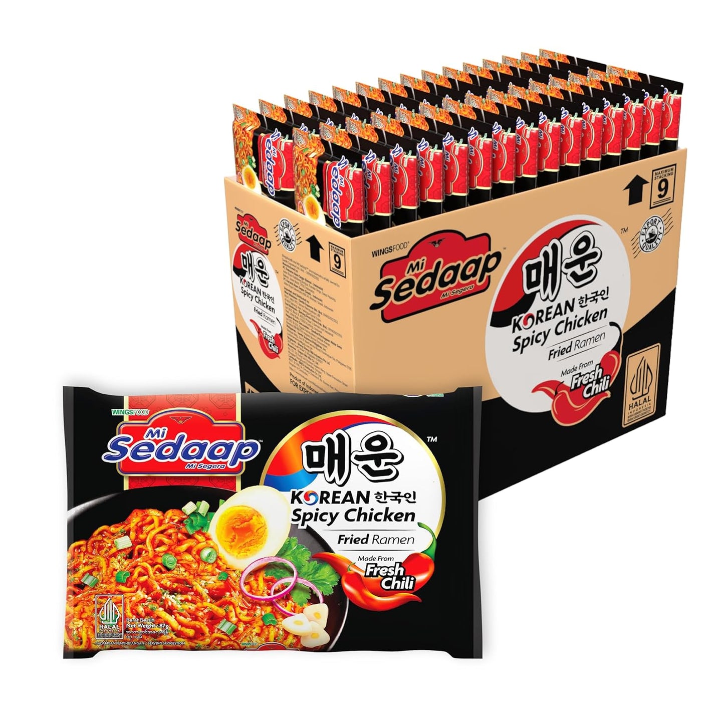 Korean Spicy Chicken Instant Fried Noodles for Quick Meals