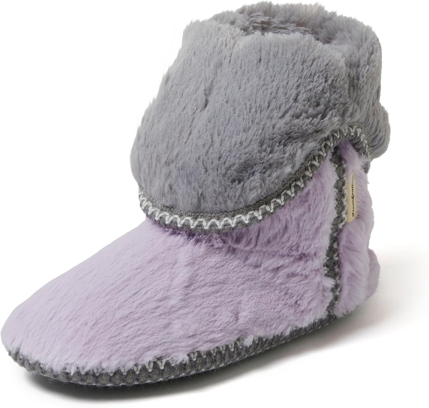 Fuzzy Memory Foam Beth Bedroom Bootie Slipper Sock with Grippers