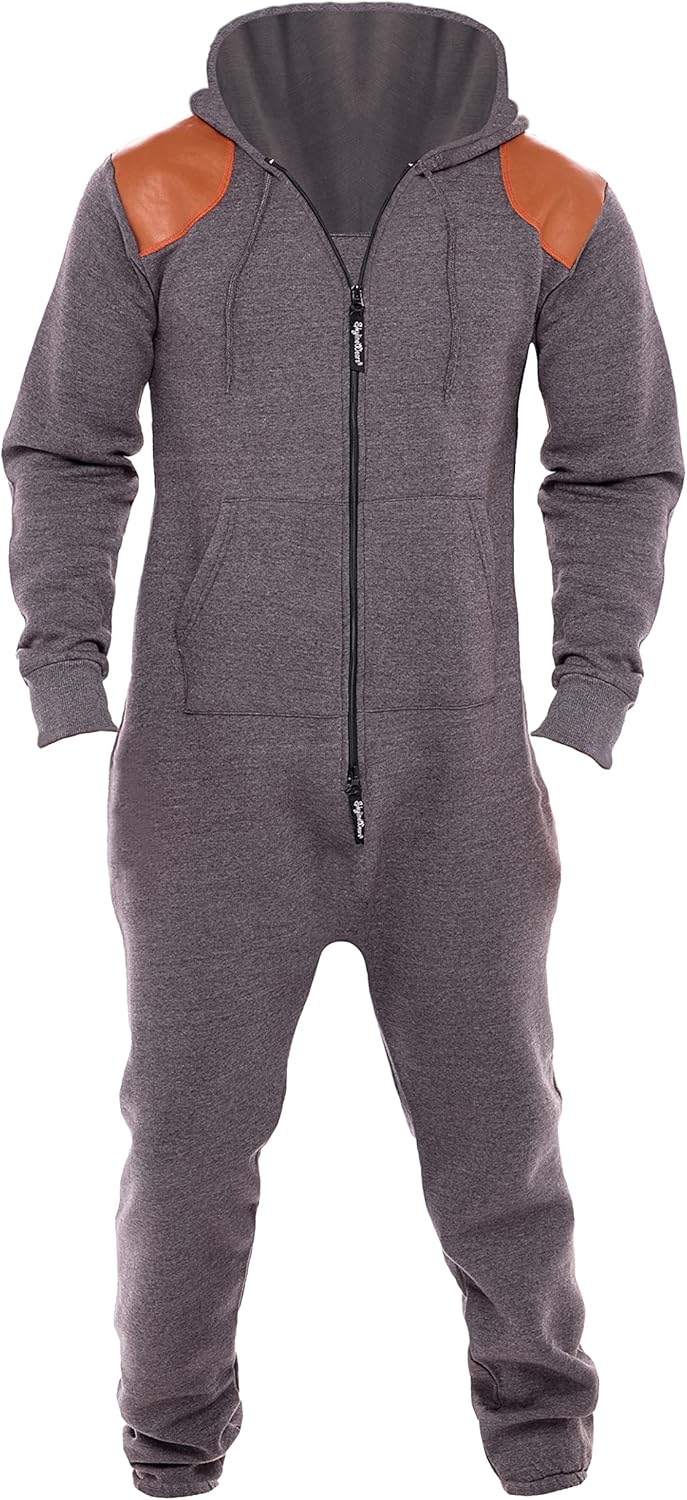 Skylinewears Mens Jumpsuit Non Footed Pajama for Comfort