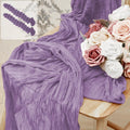 Cheesecloth Table Runner Purple Gauze 35 x 120 in 6 Pack - Boho Rustic