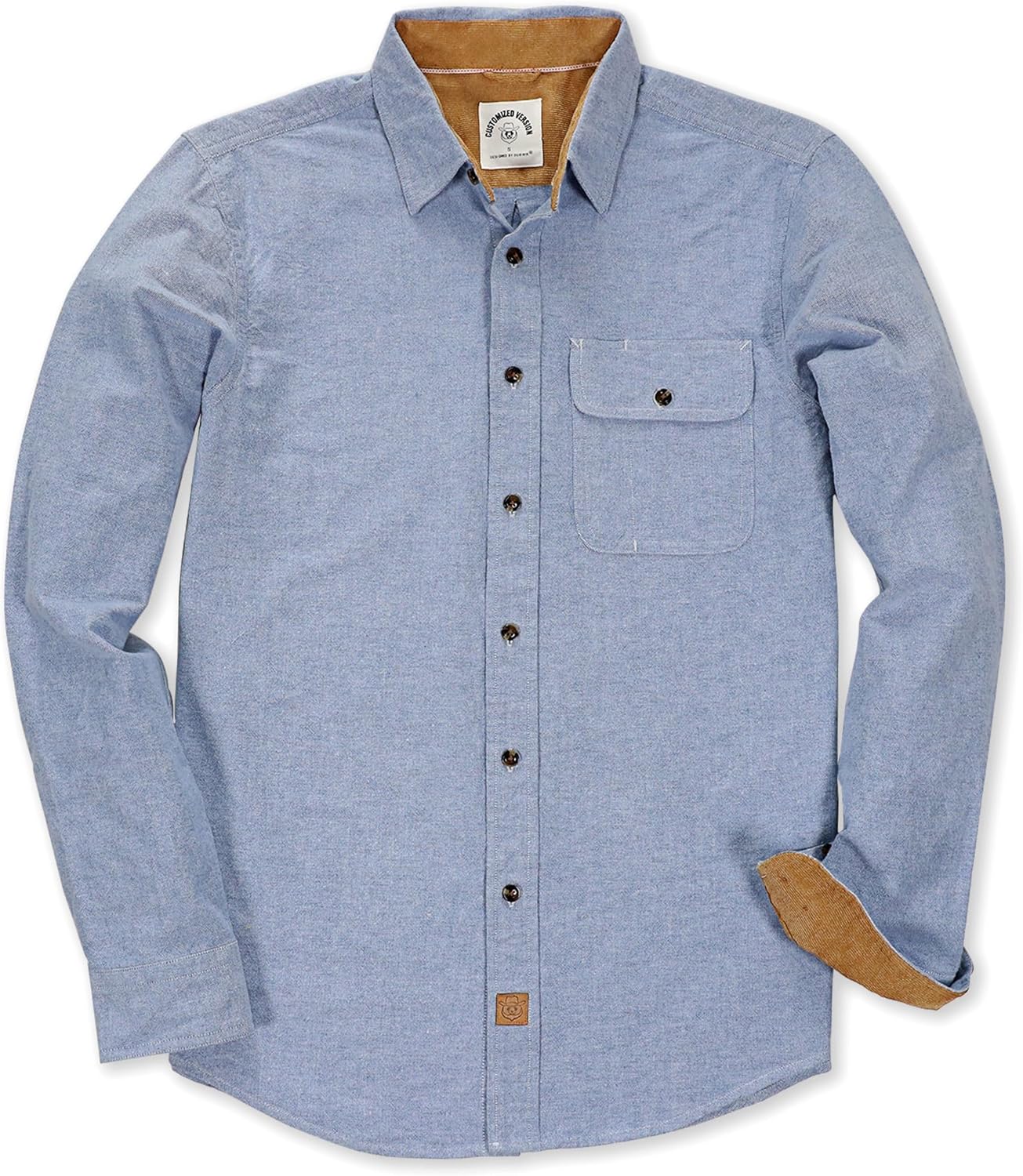 Dubinik Mens Flannel Shirts Long Sleeve Casual Button Down Style
