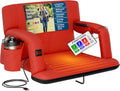 Heated Reclining Stadium Seat with Back Support - Warm, Cushioned
