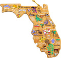 Florida State Shaped Cutting Board and Charcuterie Platter - Bright