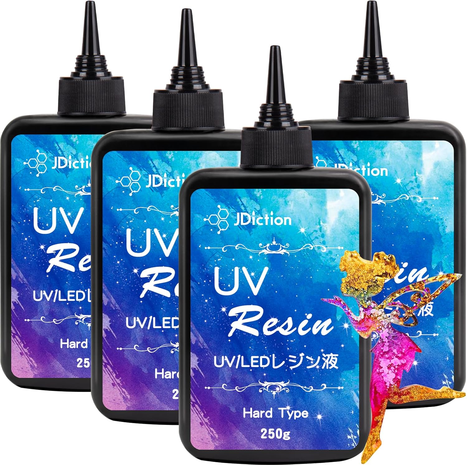 JDiction 1000g UV Resin Kit for Jewelry Making and Crafts