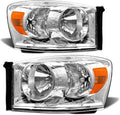 2006-2009 Dodge Ram Headlight Assembly Pair - Clear Lens Chrome