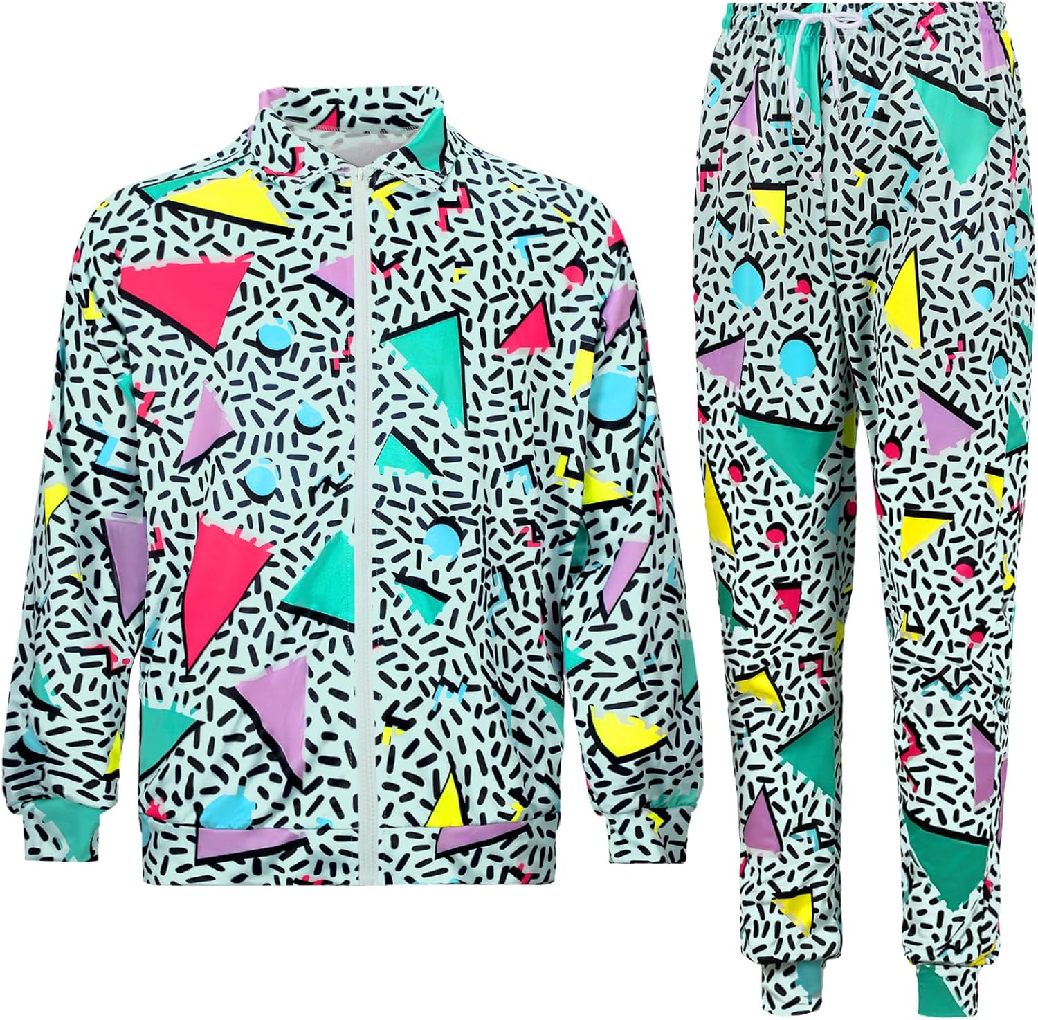 Retro 80s 90s Outfit for Men - Stylish Tracksuit for Casual Wear