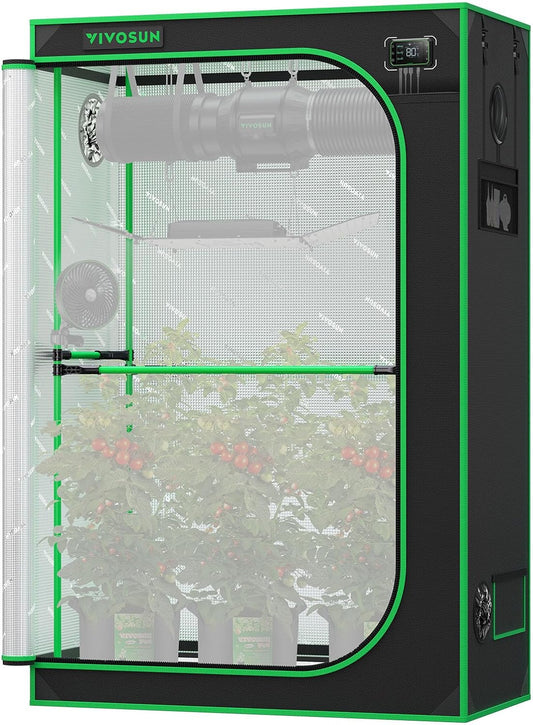 VIVOSUN PRO Grow Tent: High Reflective Mylar, Strong Poles, Hydroponics AeroLight A200SE