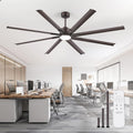 ZMISHIBO 84 Inch Industrial Ceiling Fan with Lights and Remote