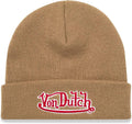 Von Dutch Womens Beanie Hat - Soft Cuffed Knitted Skull Cap for Winter