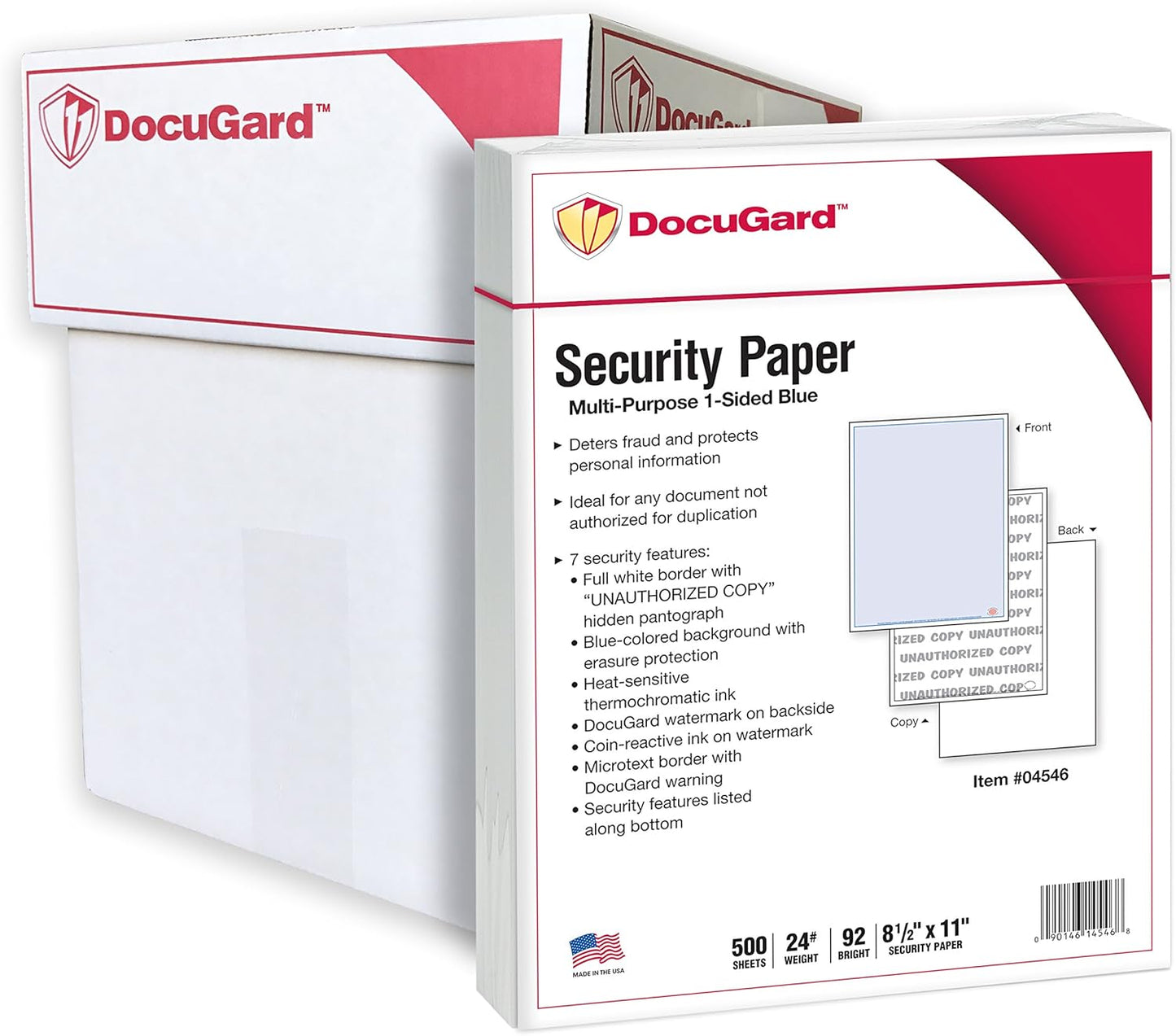 DocuGard Advanced Blue Security Paper for Fraud Prevention