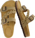 CUSHIONAIRE Lizzy Cork Footbed Sandal - Comfortable Arch Support Slide
