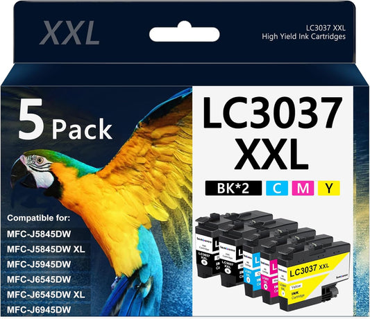 LC3037XXL Ink Cartridges for Brother Printers - 5 Pack