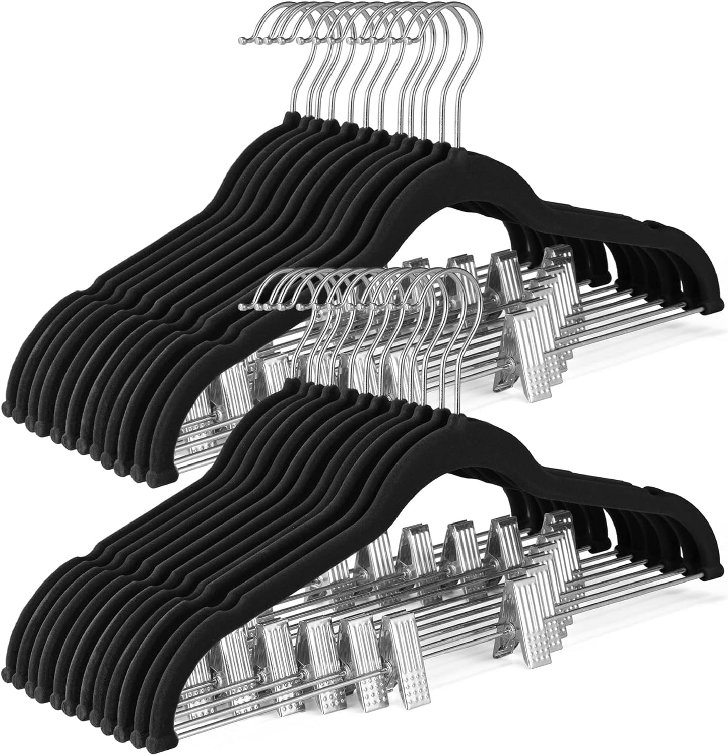 Heavy Duty Velvet Skirt Hangers for Space Saving Organization