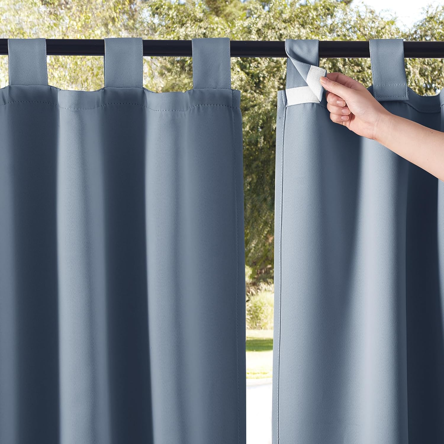 NICETOWN Waterproof Outdoor Curtains for Patio and Pool Areas