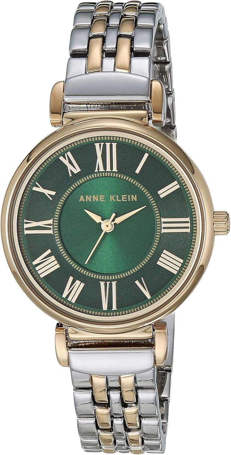 Anne Klein Women's Bracelet Watch with Green Dial and Gold-Tone Hands