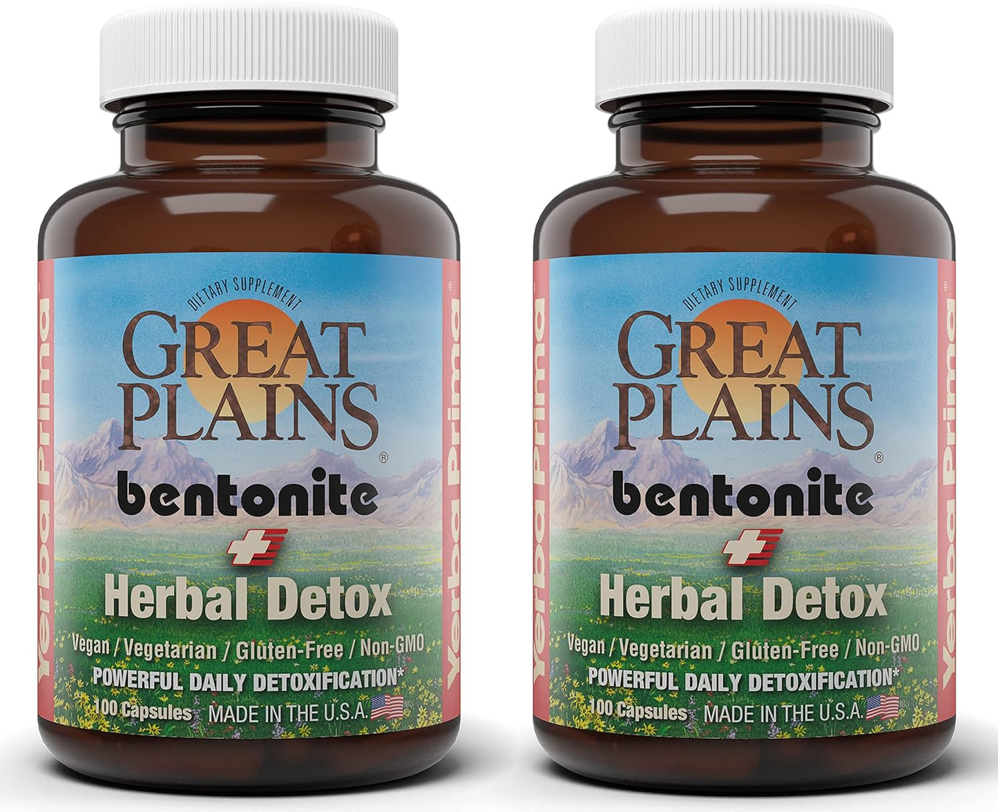 Great Plains Bentonite Clay Caps for Herbal Detox and Cleanse