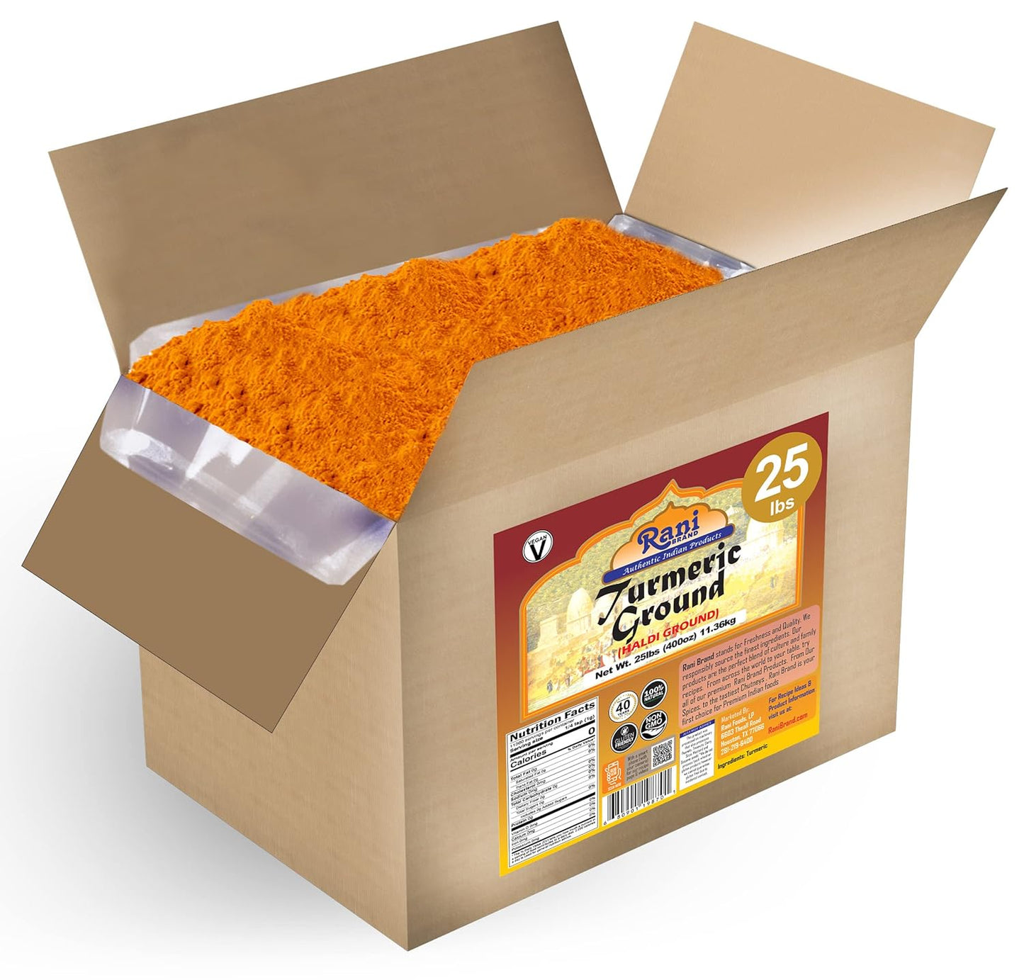 Rani Turmeric Root Powder Spice - High Curcumin Content 25lbs