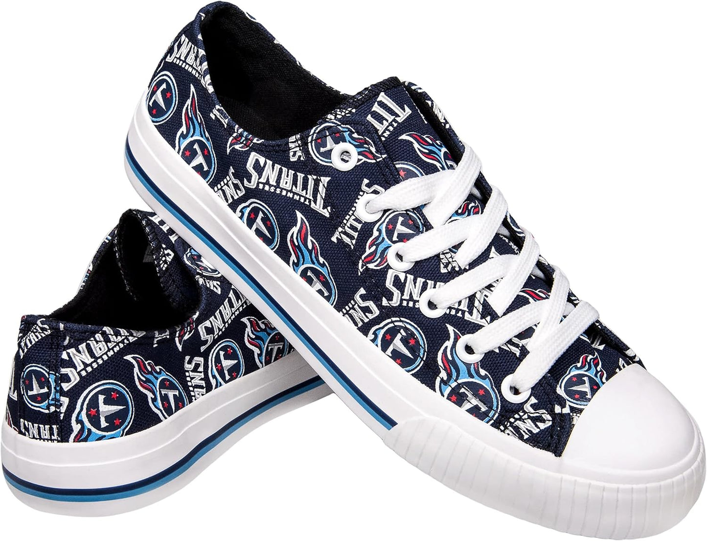 FOCO Women's NFL Team Logo Glitter Low Top Sneakers Dallas Cowboys