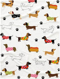 Dachshund Dog Blanket Personalized Puppy Blanket - Soft Flannel Throw