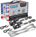 Retractable Ratchet Straps 1in x 6ft - Heavy Duty 1500lb