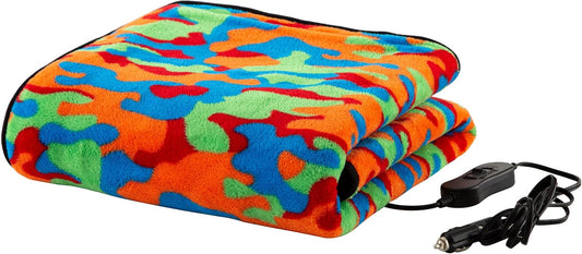 Heated Blanket - Ultra Soft Fleece Travel Throw for Comfort