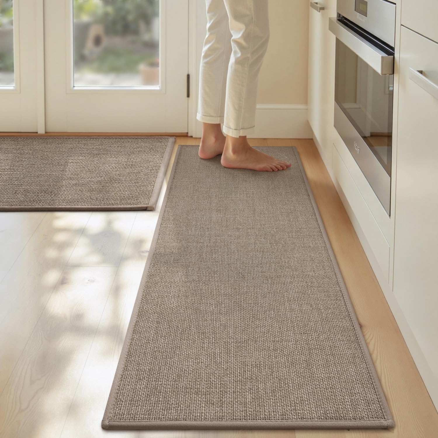 Tchdio Kitchen Mats Non Slip Washable Set of 2 for Comfort
